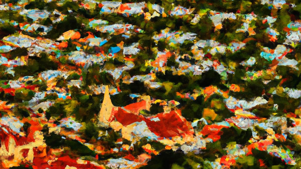St Augustine, Florida painted from the sky