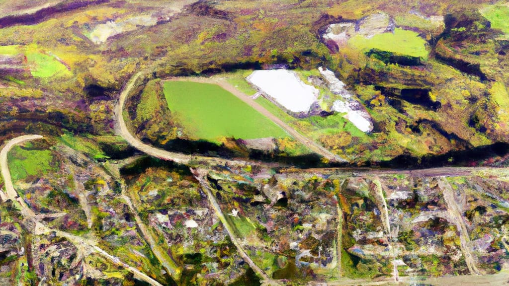 Sumas, Washington painted from the sky