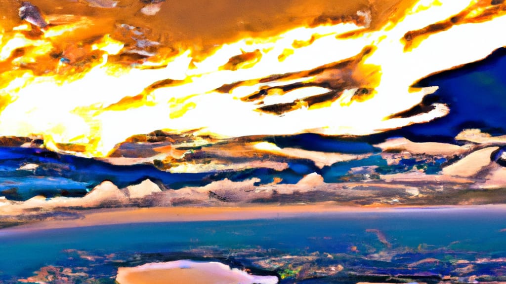 Sunrise, Florida painted from the sky