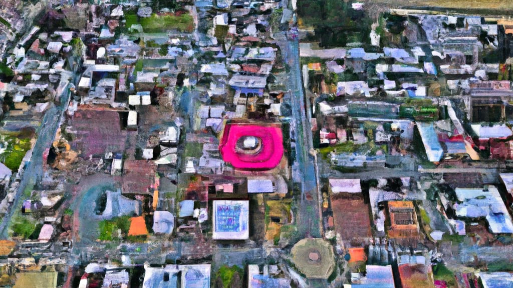 Swainsboro, Georgia painted from the sky