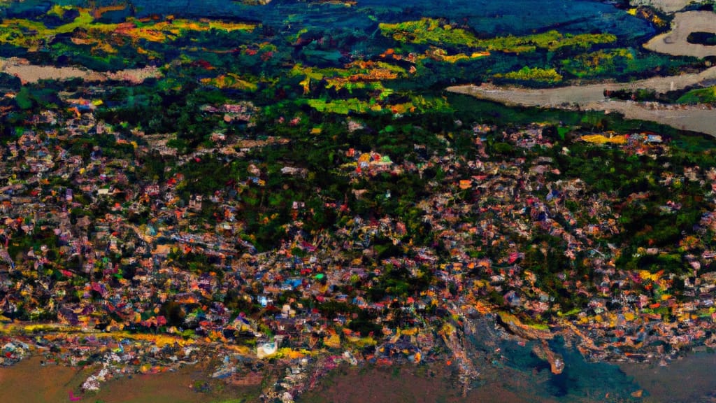 Swansboro, North Carolina painted from the sky
