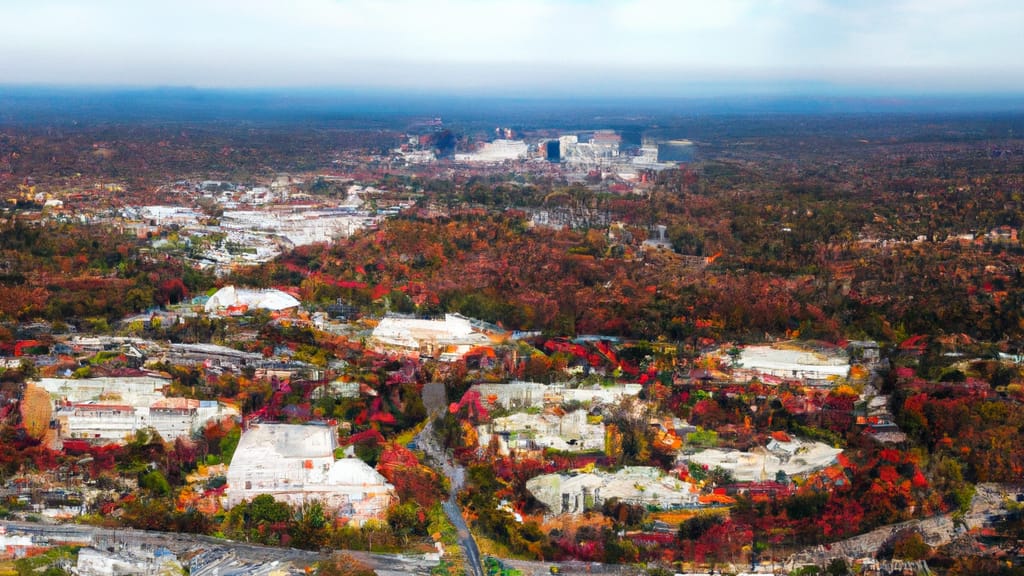 Tysons, Virginia painted from the sky