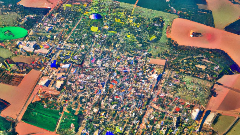 Warr Acres, Oklahoma painted from the sky