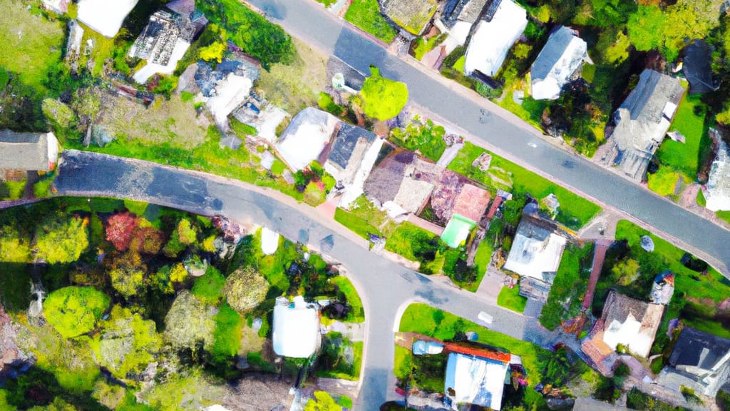 Yardley, Pennsylvania painted from the sky