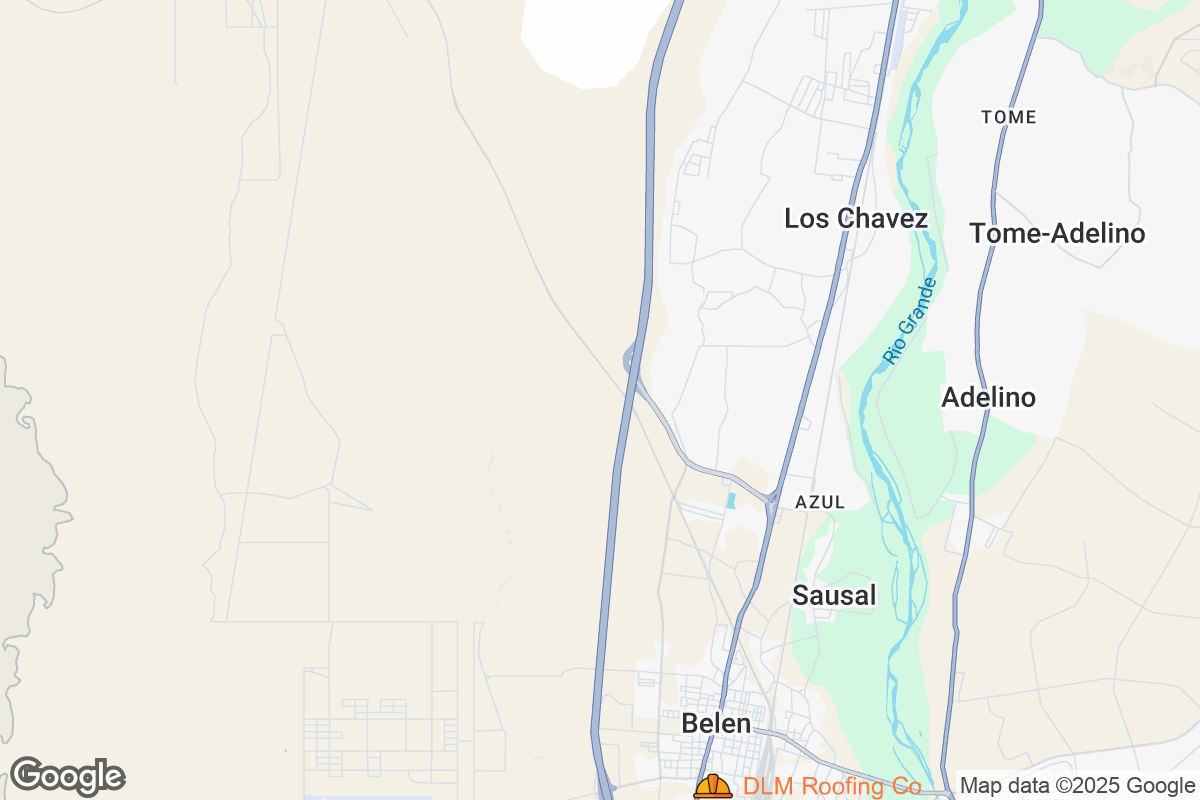 Map of Roofing Contractors in Belen, New Mexico