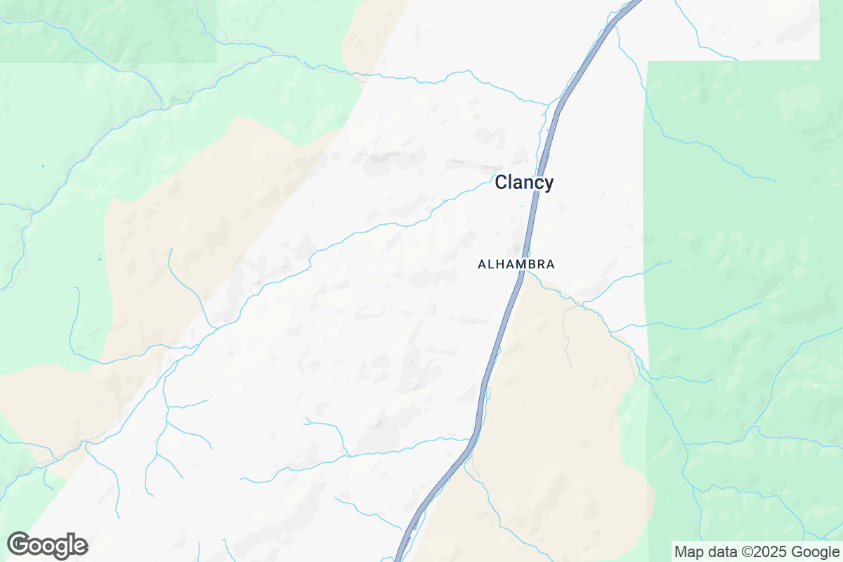 Map of Roofing Contractors in Clancy, Montana