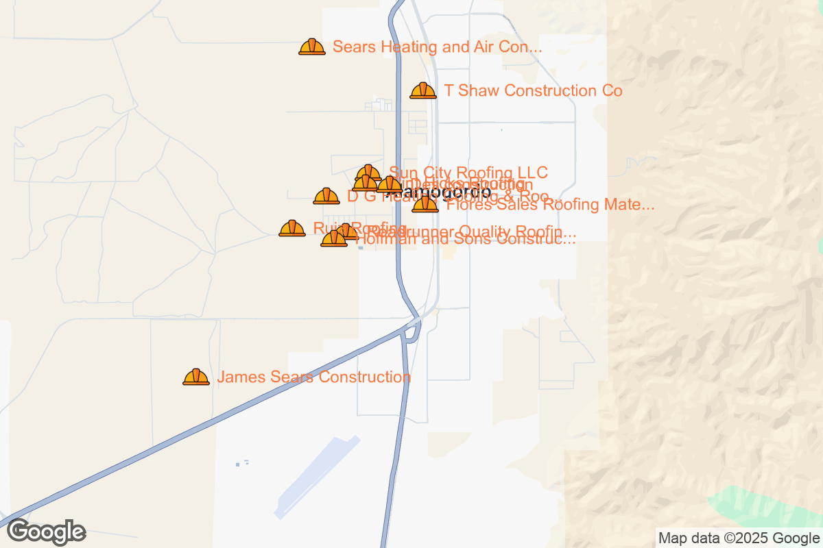 Map of Roofing Contractors in Alamogordo, New Mexico