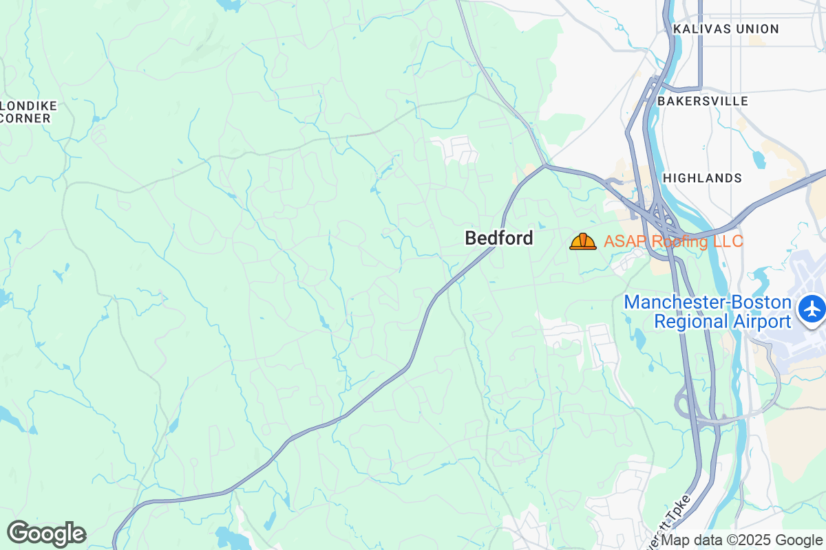 Map of Roofing Contractors in Bedford, New Hampshire