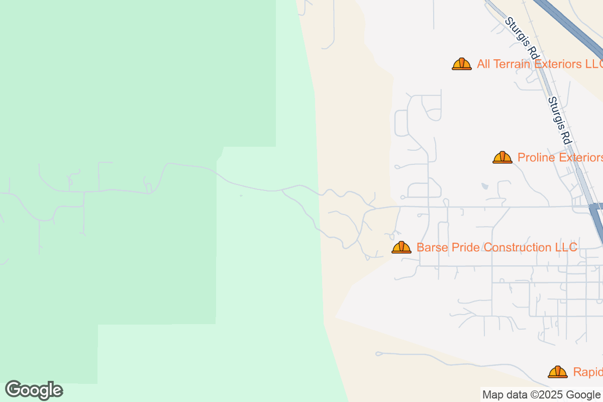 Map of Roofing Contractors in Black Hawk, South Dakota