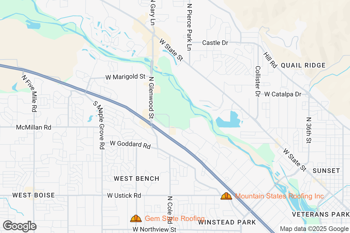 Map of Roofing Contractors in Garden City, Idaho