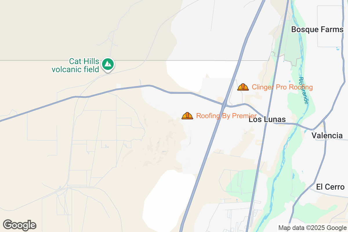 Map of Roofing Contractors in Los Lunas, New Mexico
