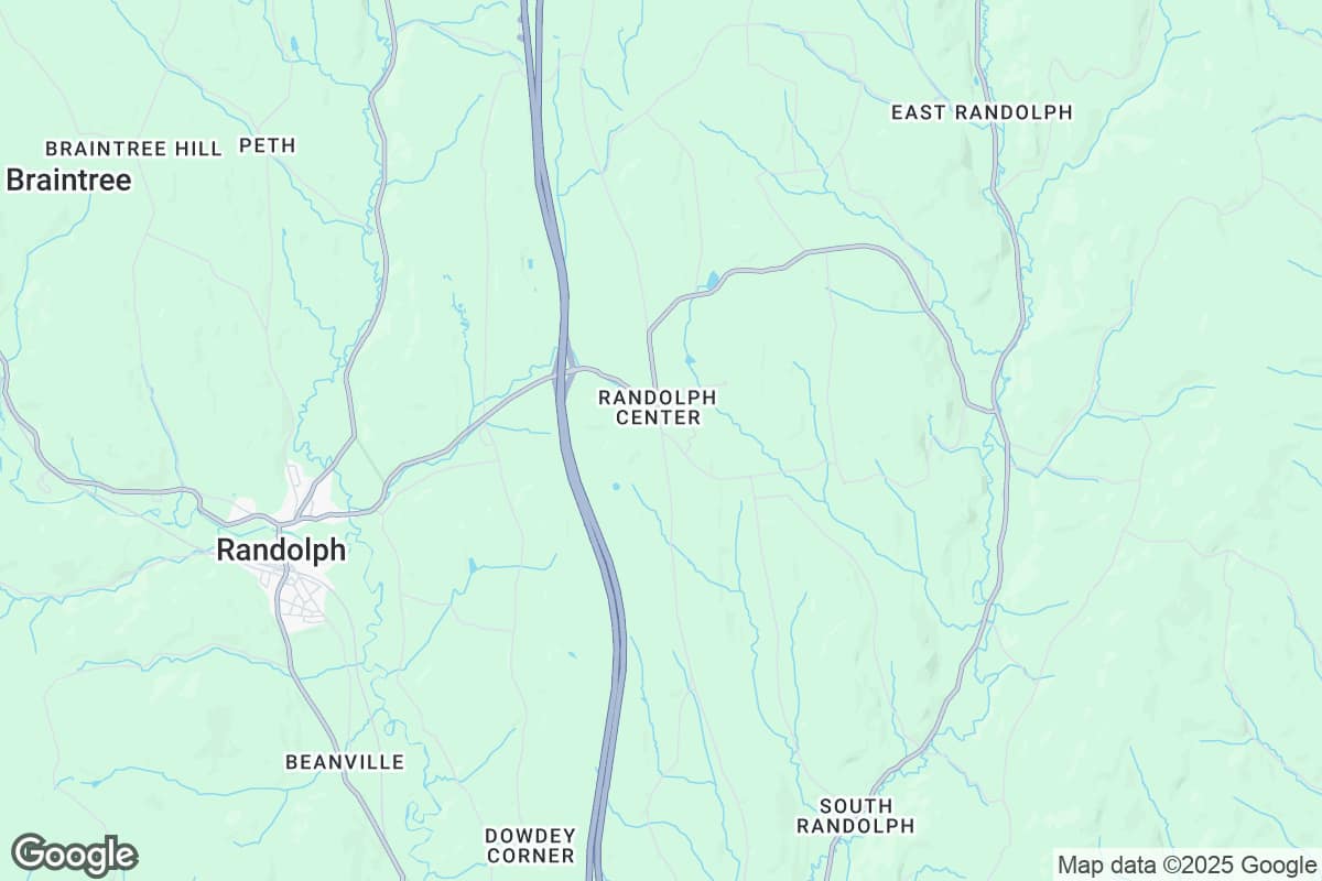 Map of Roofing Contractors in Randolph, Vermont