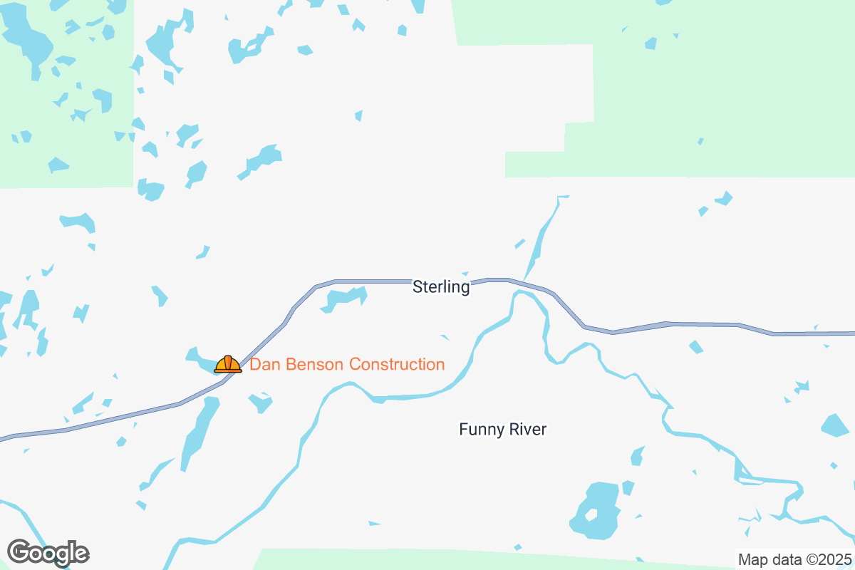 Map of Roofing Contractors in Sterling, Alaska