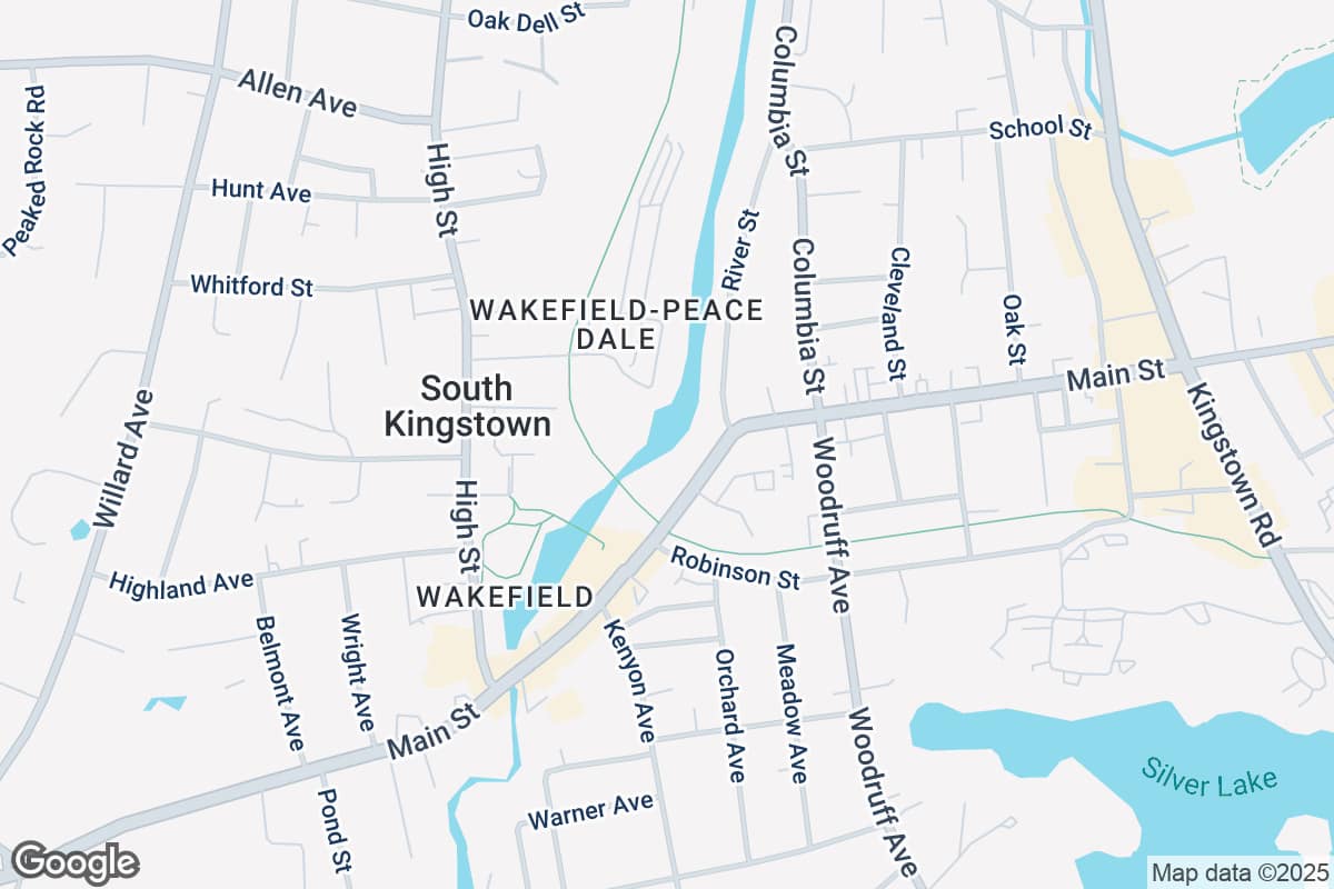 Map of Roofing Contractors in Wakefield, Rhode Island