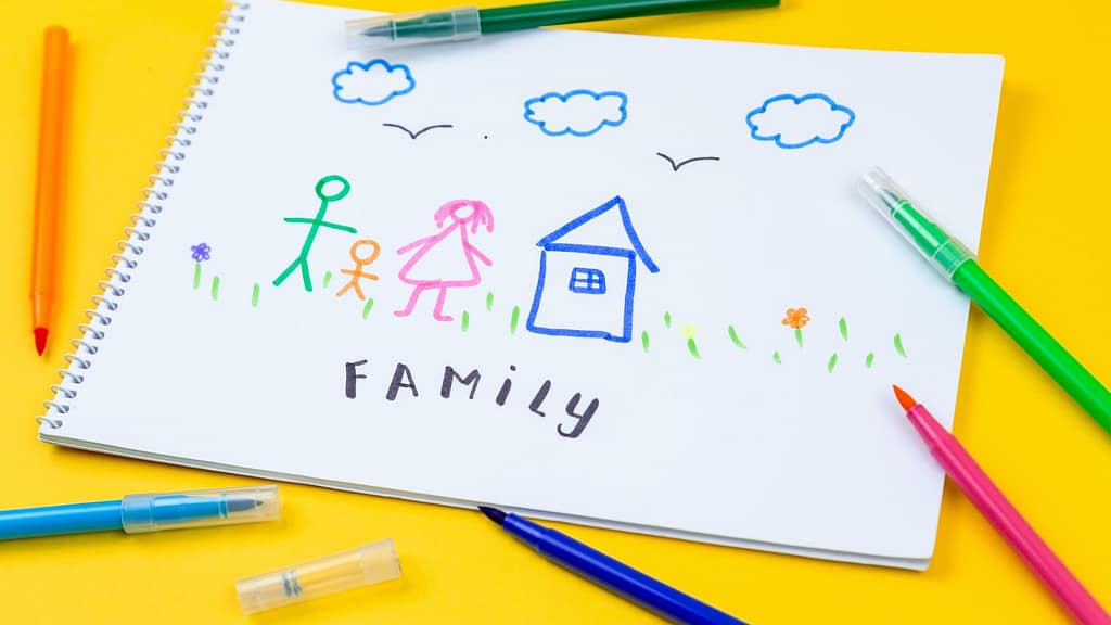 A Simple Gable Roof Drawn by a child