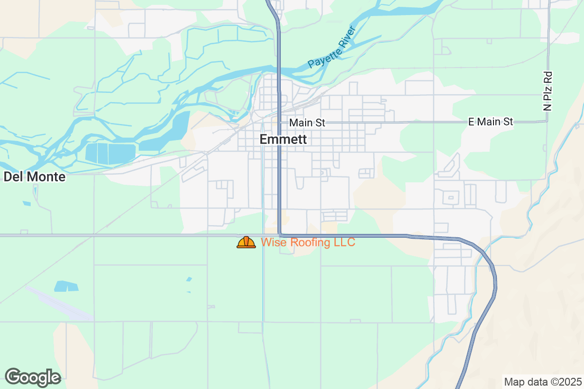 Map of Roofing Contractors in Emmett, Idaho
