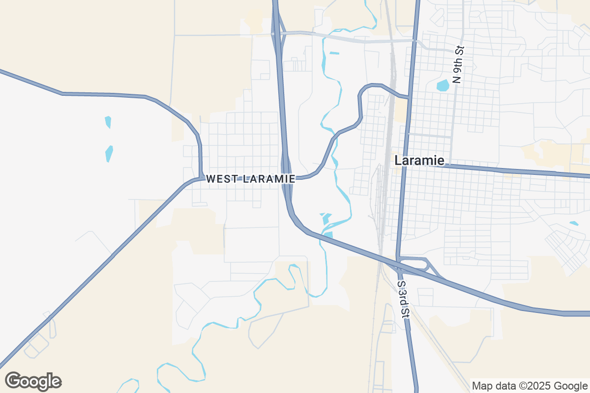 Map of Roofing Contractors in Laramie, Wyoming
