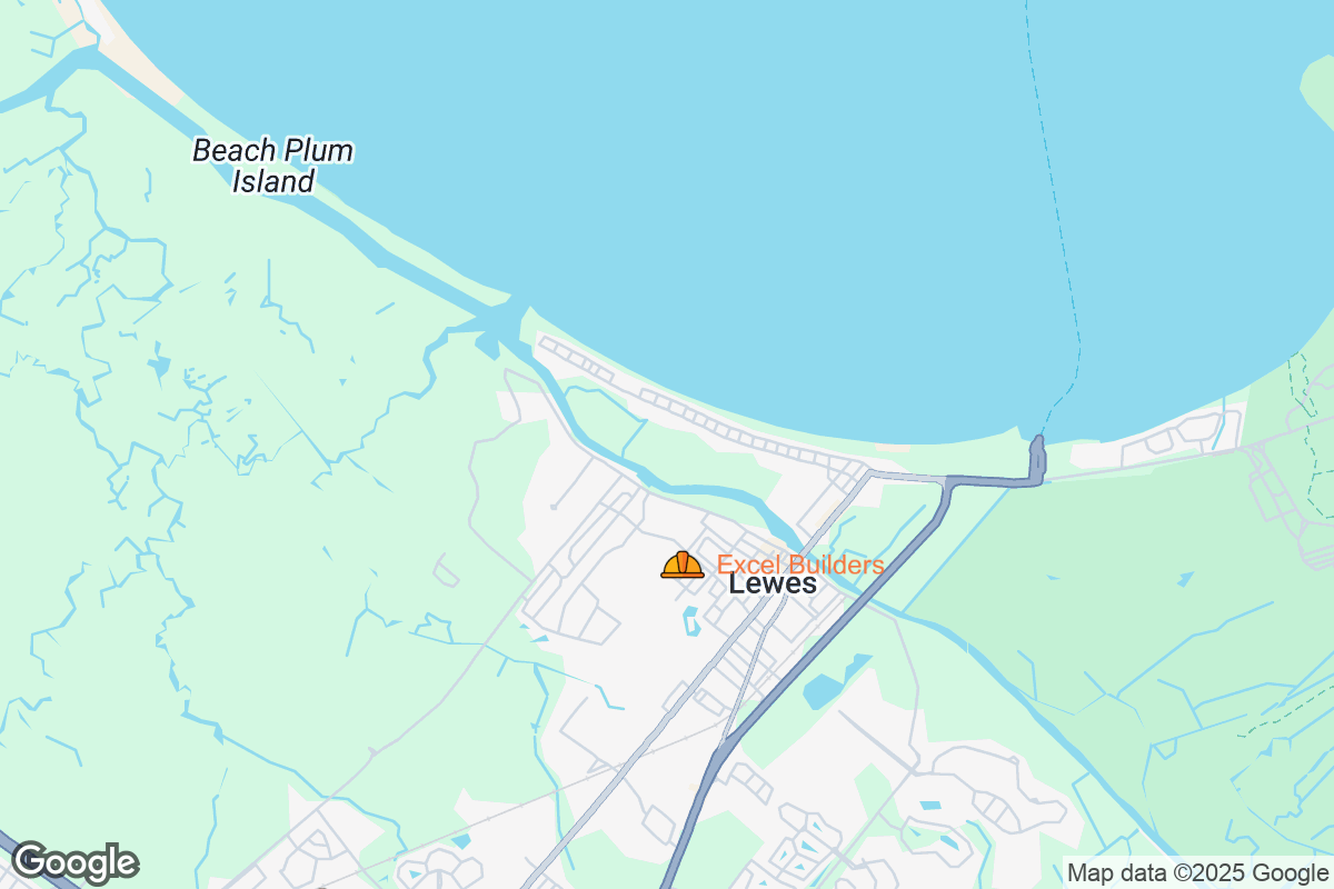 Map of Roofing Contractors in Lewes, Delaware