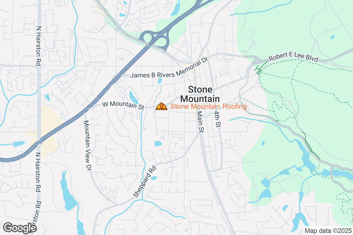 Map of Roofing Contractors in Stone Mountain, Georgia
