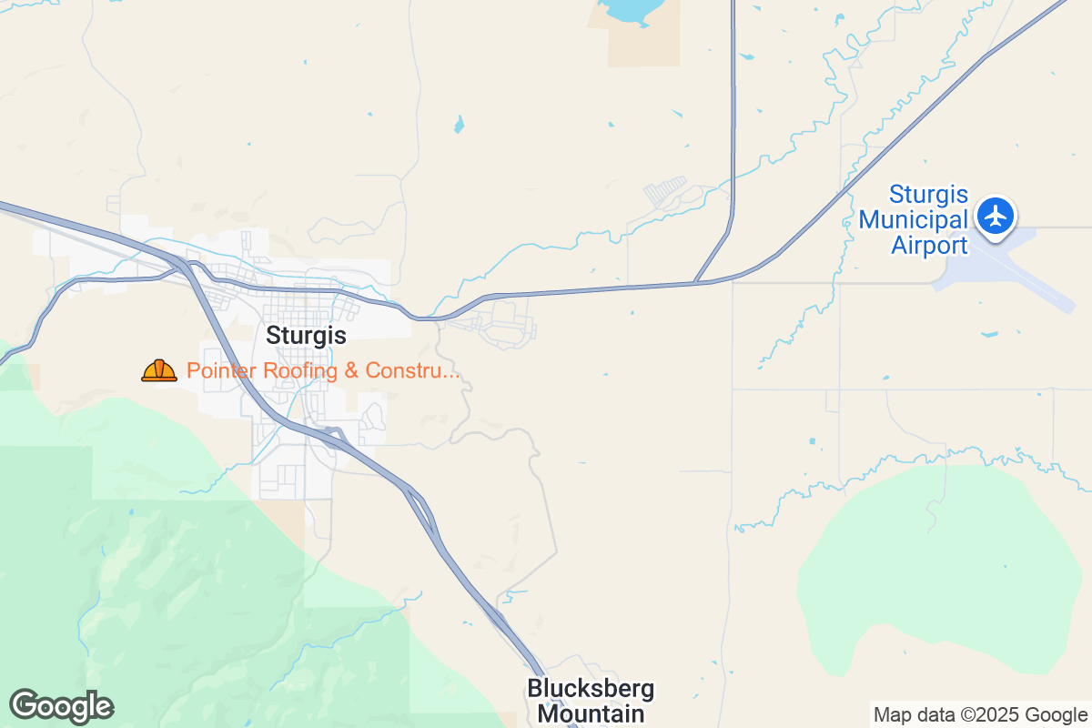 Map of Roofing Contractors in Sturgis, South Dakota