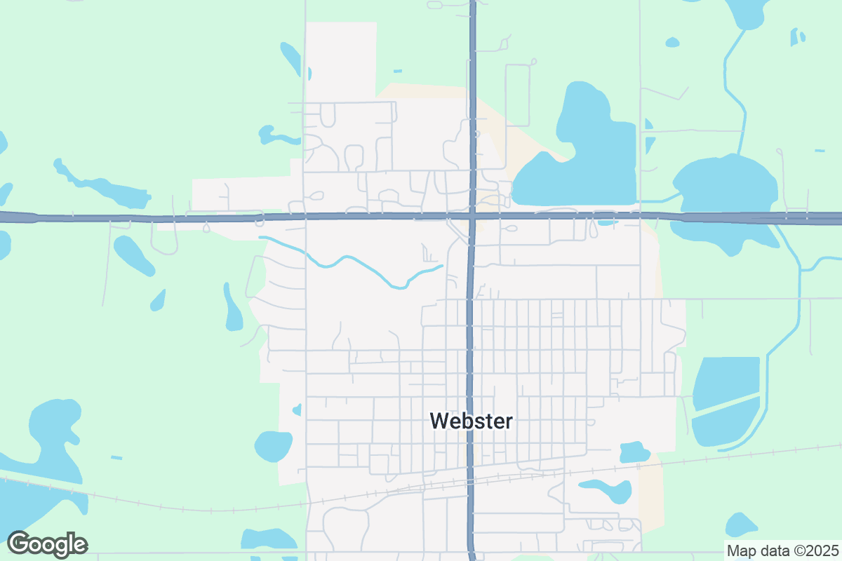 Map of Roofing Contractors in Webster, South Dakota