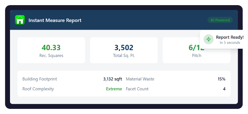 Instant Measure Report preview