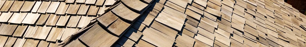 buckling and sun bleached cedar shakes