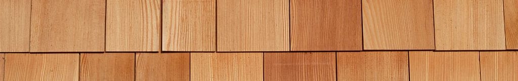 Close up of wood shake roofing