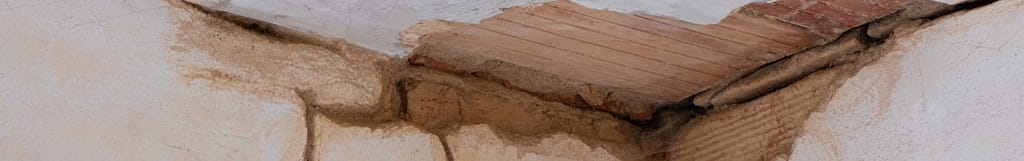 large leak and water damage in ceiling