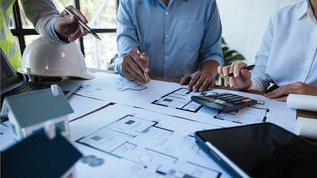 People computing total square footage