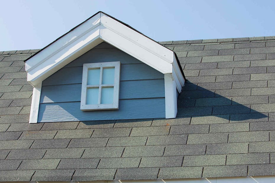 House with asphalt shingle roof
