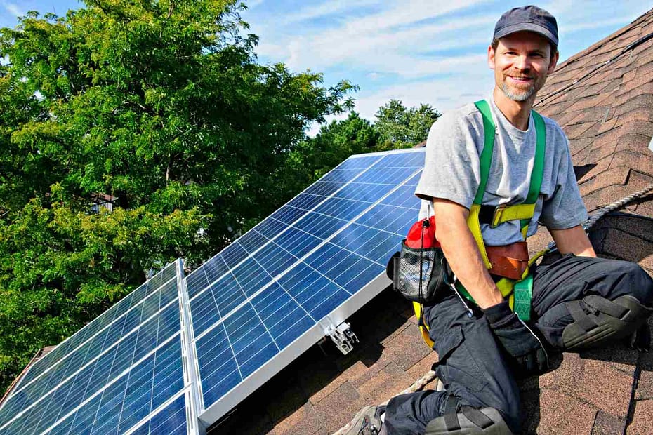 roofer on top of roof already hired