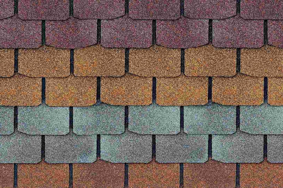 different options of asphalt roofing colors