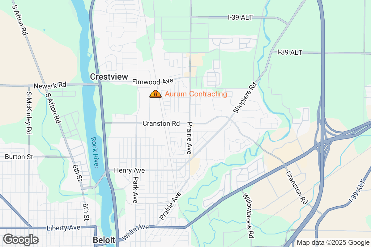 Map of Roofing Contractors in Beloit, Wisconsin