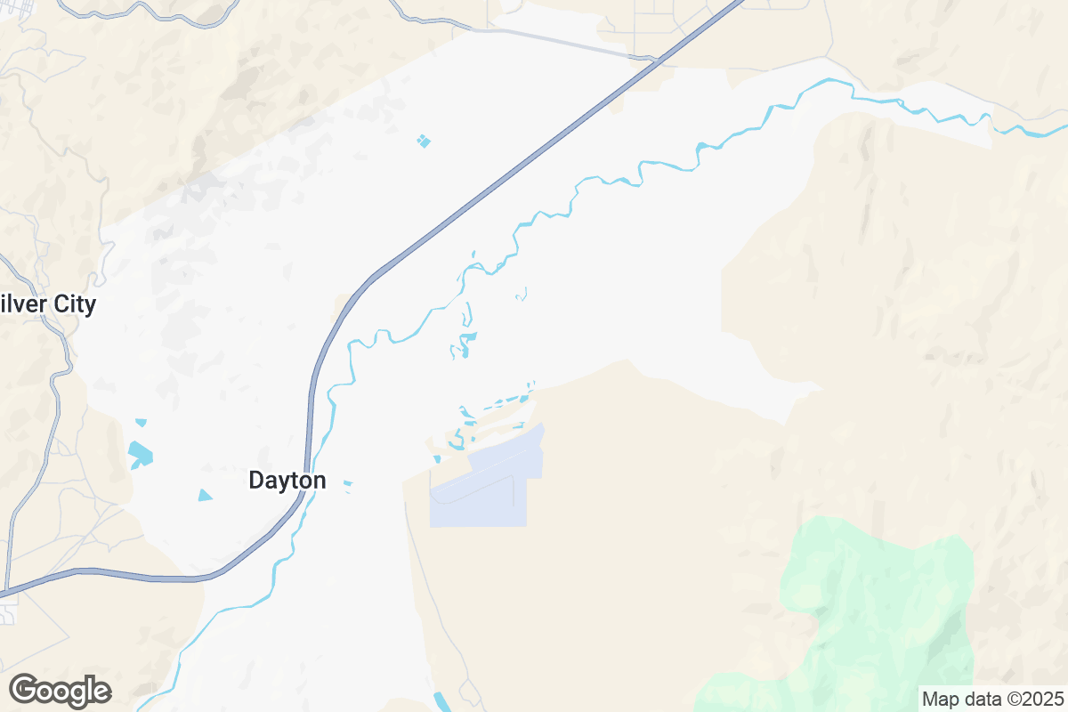 Map of Roofing Contractors in Dayton, Nevada