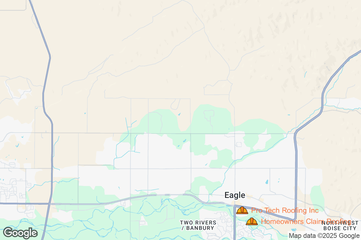 Map of Roofing Contractors in Eagle, Idaho
