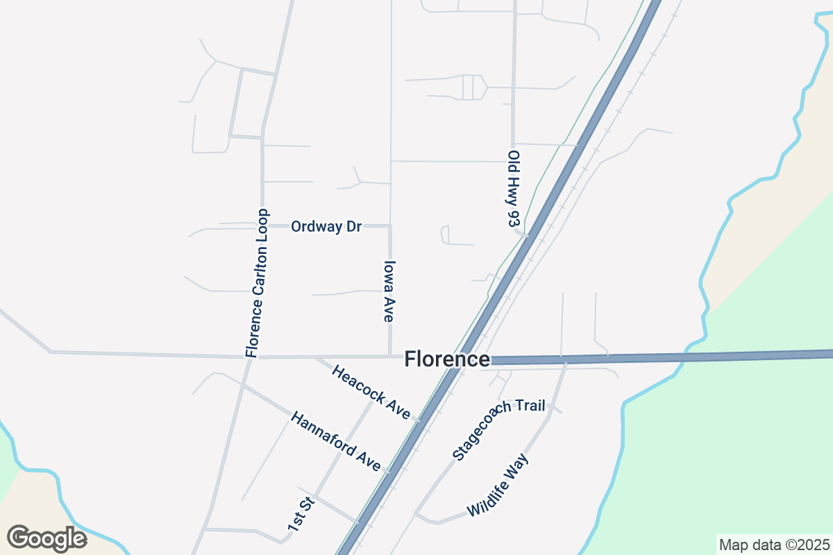 Map of Roofing Contractors in Florence, Montana