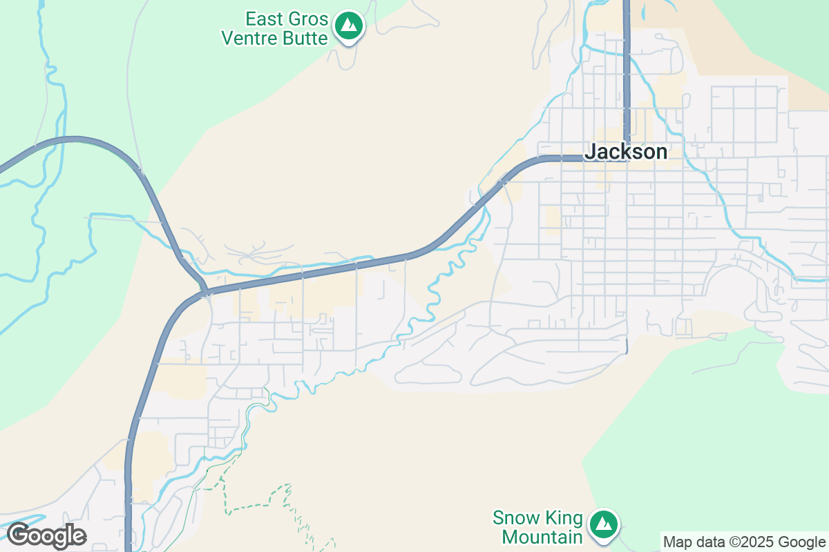 Map of Roofing Contractors in Jackson, Wyoming