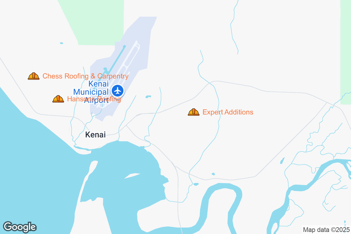 Map of Roofing Contractors in Kenai, Alaska
