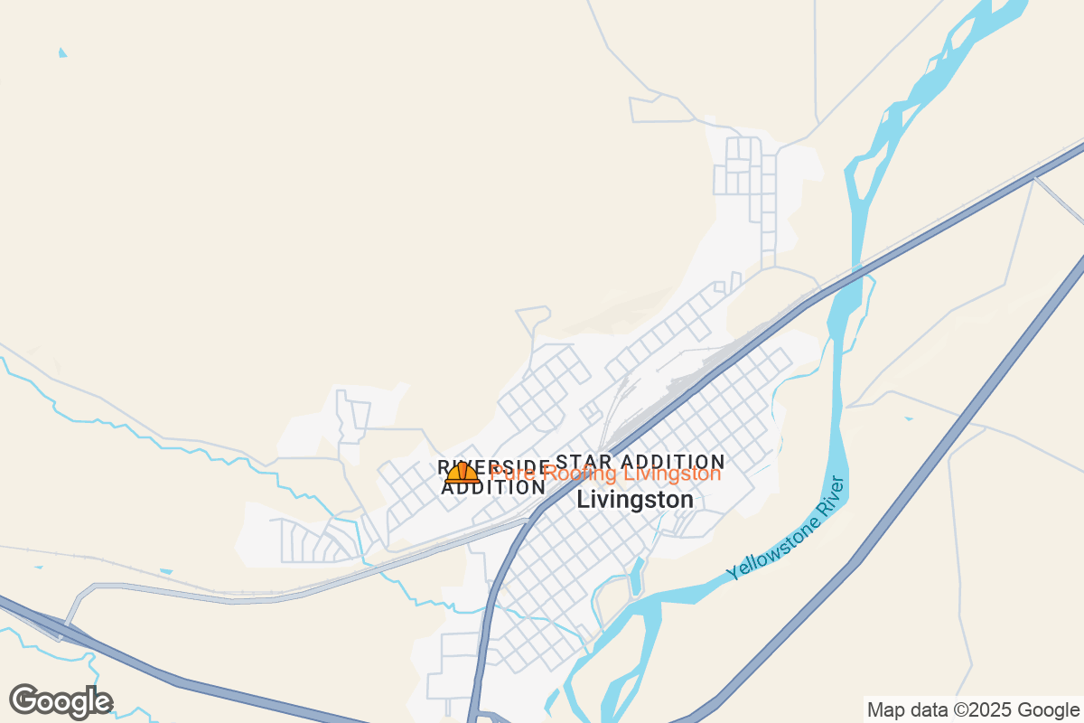 Map of Roofing Contractors in Livingston, Montana