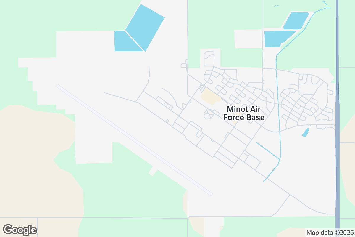 Map of Roofing Contractors in Minot Afb, North Dakota