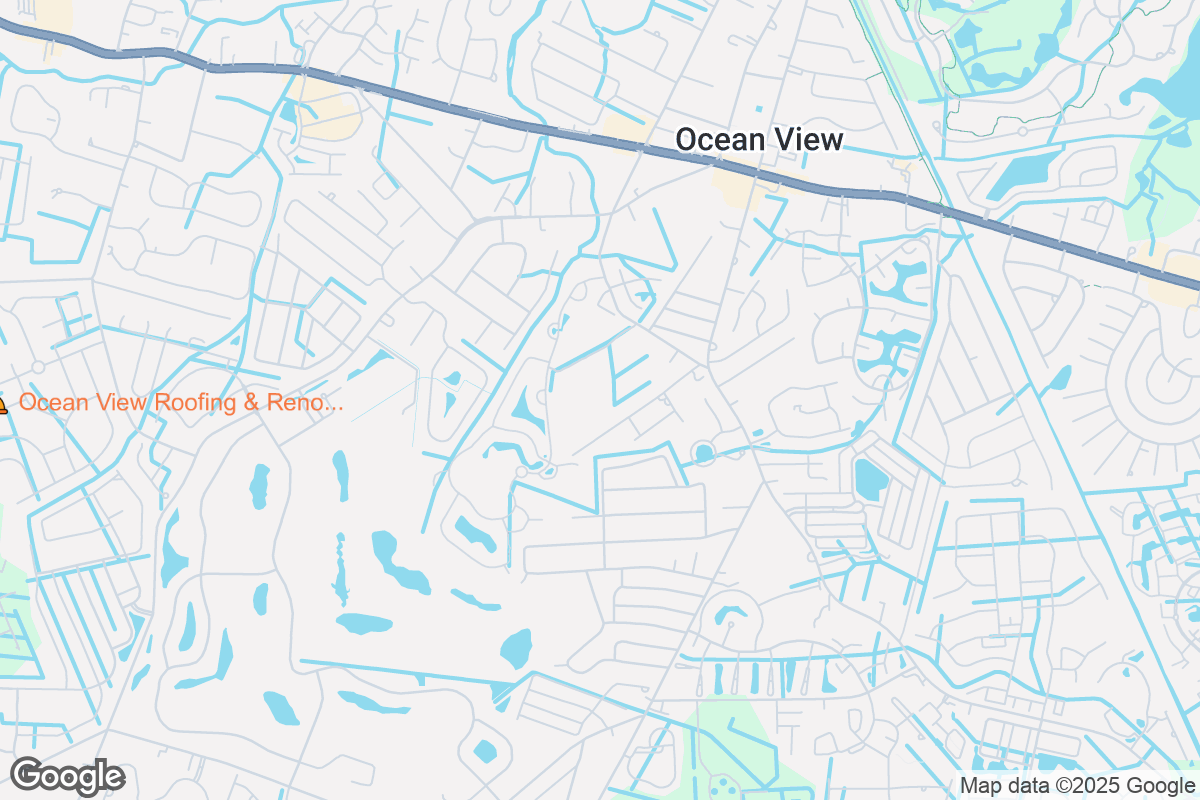 Map of Roofing Contractors in Ocean View, Delaware