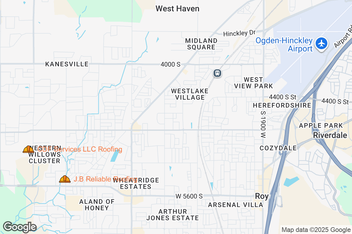 Map of Roofing Contractors in Roy, Utah