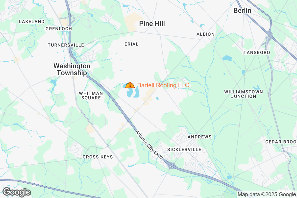 Map of Roofing Contractors in Sicklerville, New Jersey