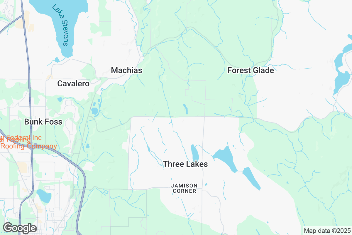 Map of Roofing Contractors in Snohomish, Washington