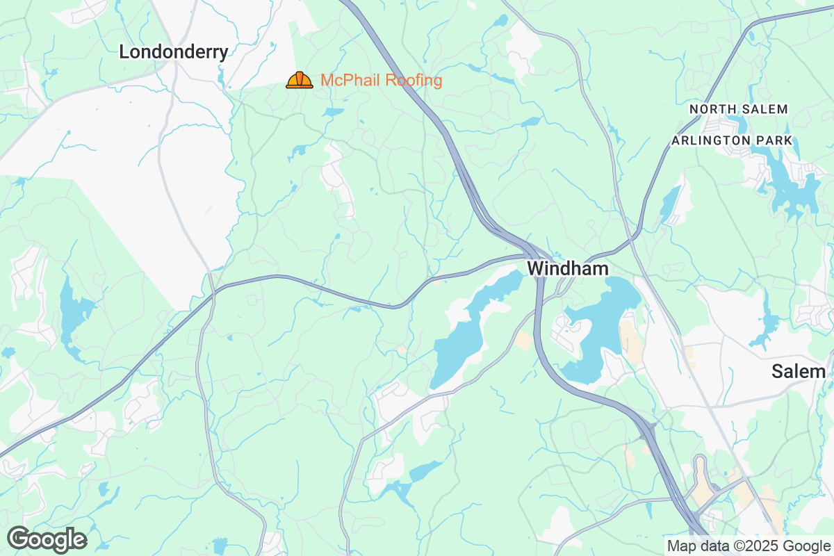 Map of Roofing Contractors in Windham, New Hampshire