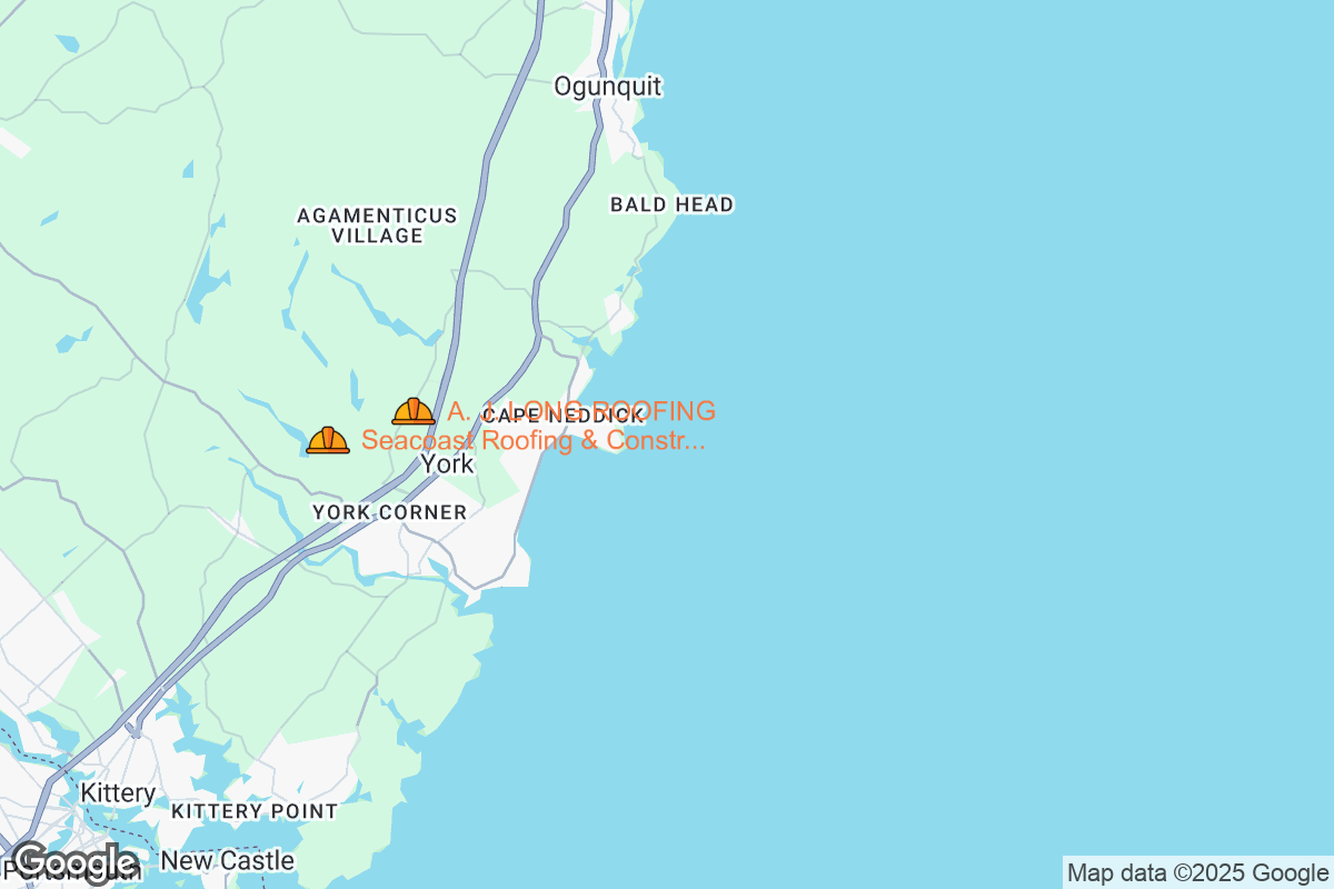 Map of Roofing Contractors in York, Maine